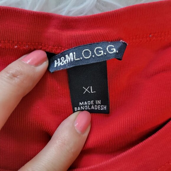 H&M L.O.G.G. Long Sleeve Red Tee - Size XL - Picture 3 of 8
